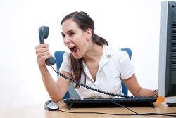 angry woman on the phone